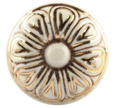 Golden Flower Ceramic Cabinet Knob Online